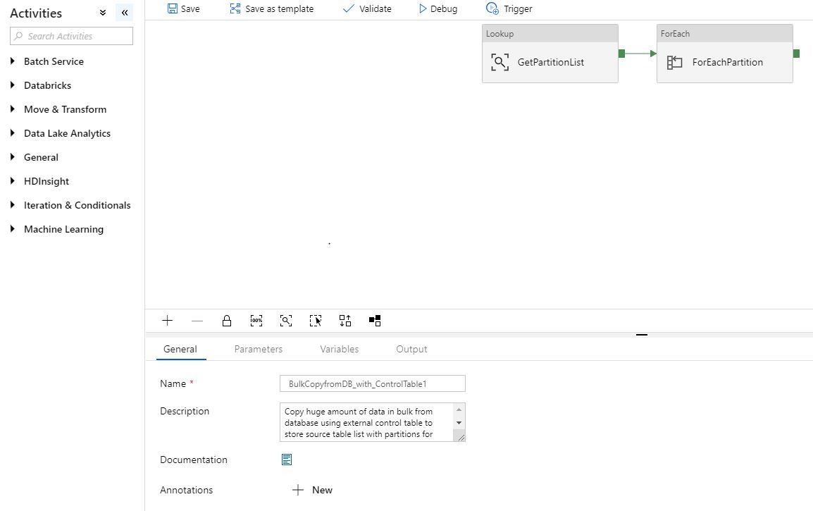 Azure Data Factory: Generate Pipeline from the new Template Gallery