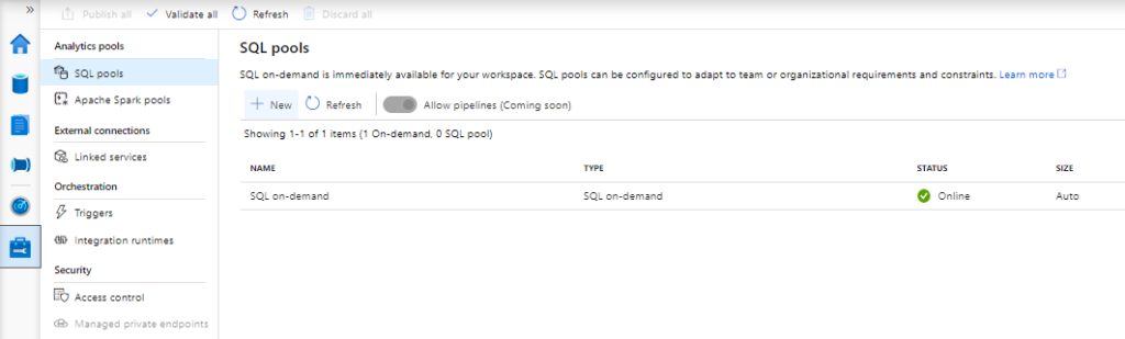 Create an Azure Synapse Analytics SQL Pool - Erwin | Data & Intelligence