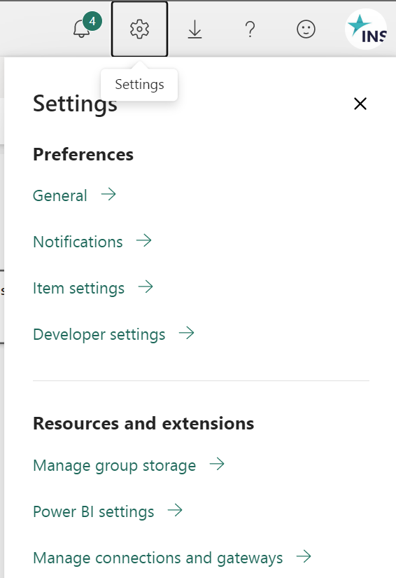Microsoft Fabric Manage Connection